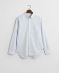 LIGHT BLUE, REG CLASSIC POPLIN STRIPE SHIRT, FLAT-LAY BY GANT AU.
