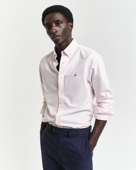 LIGHT PINK, SLIM CLASSIC OXFORD SHIRT BY GANT AU.