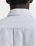 MODEL WEARING REG CLASSIC OXFORD STRIPE SHIRT