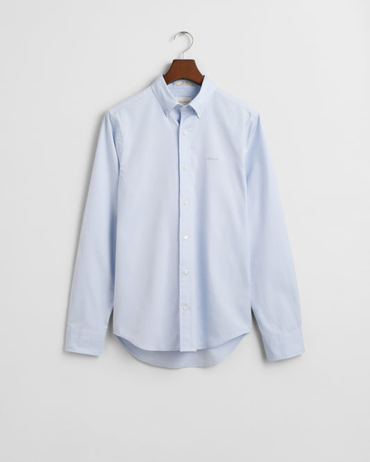 LIGHT BLUE, SLIM PINPOINT OXFORD SHIRT BY GANT AU.