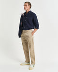 EVENING BLUE, REG GMNT DYED LINEN SHIRT BY GANT AU.