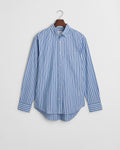 RICH BLUE, REG CLASSIC POPLIN STRIPE SHIRT, FLAT-LAY BY GANT AU.