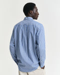 RICH BLUE, REG CLASSIC POPLIN STRIPE SHIRT, BACK-VIEW BY GANT AU.