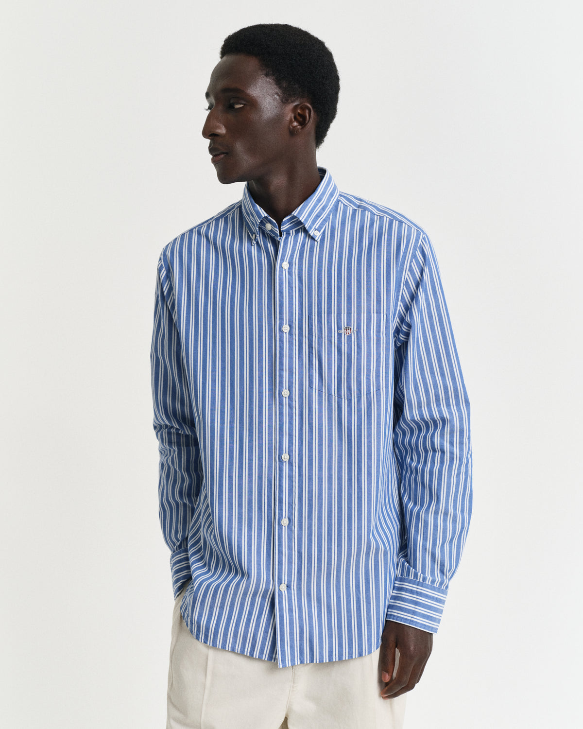 Regular Fit Striped Classic Poplin Shirt
