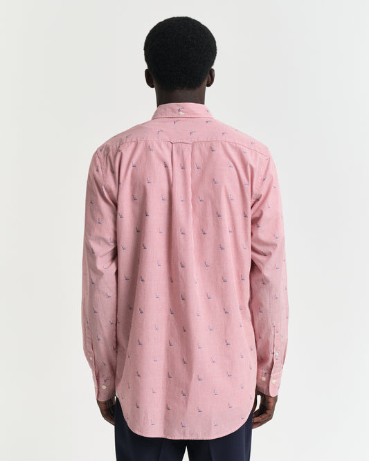 RUBY RED, REG SAILING FIL COUPE SHIRT, BACK-VIEW BY GANT AU.