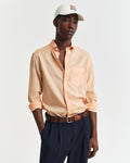 PEACHY ORANGE, REG SUNFADED VOILE SHIRT, FRONT-VIEW BY GANT AU.