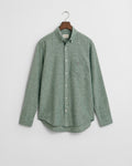 WOODY GREEN, REG COTTON LINEN SHIRT, FLAT-LAY BY GANT AU.