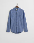 RICH BLUE, REG COTTON LINEN SHIRT, FLAT-LAY BY GANT AU.