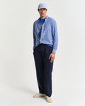 RICH BLUE, REG COTTON LINEN SHIRT BY GANT AU.