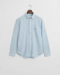 FRESH BLUE, REG COTTON LINEN SHIRT BY GANT AU.