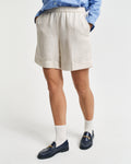 PUTTY, REL LINEN BLEND PULL ON SHORTS, CLOSE-UP BY GANT AU.