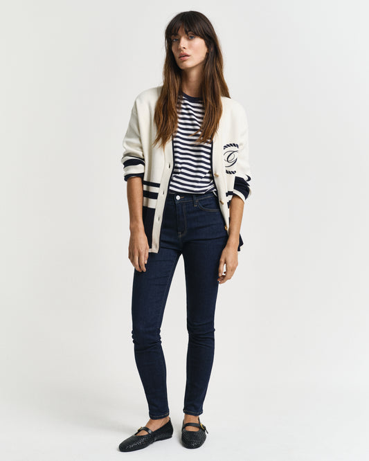 DARK BLUE, SKINNY STRETCH JEANS BY GANT AU.