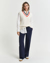 EVENING BLUE, FLUID DRAWSTRING PANTS BY GANT AU.