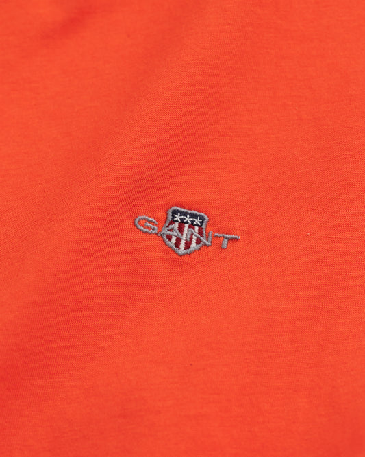 ORANGE RED, REG SHIELD SS T-SHIRT, CLOSE-UP BY GANT AU.