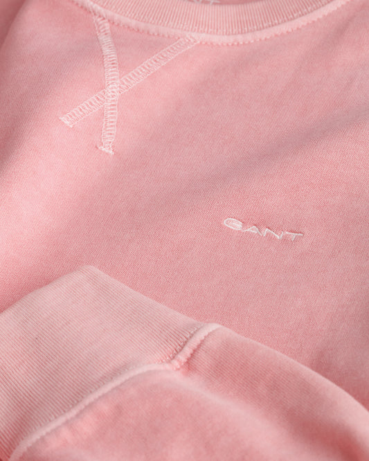 GERANIUM PINK, REG SUNFADED C-NECK SWEAT, CLOSE-UP BY GANT AU.