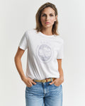 EGGSHELL, REG GRAPHIC SS T-SHIRT, FRONT-VIEW BY GANT AU.