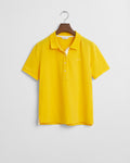 DAFFODIL YELLOW, CONTRAST COLLAR SS PIQUE POLO BY GANT AU.