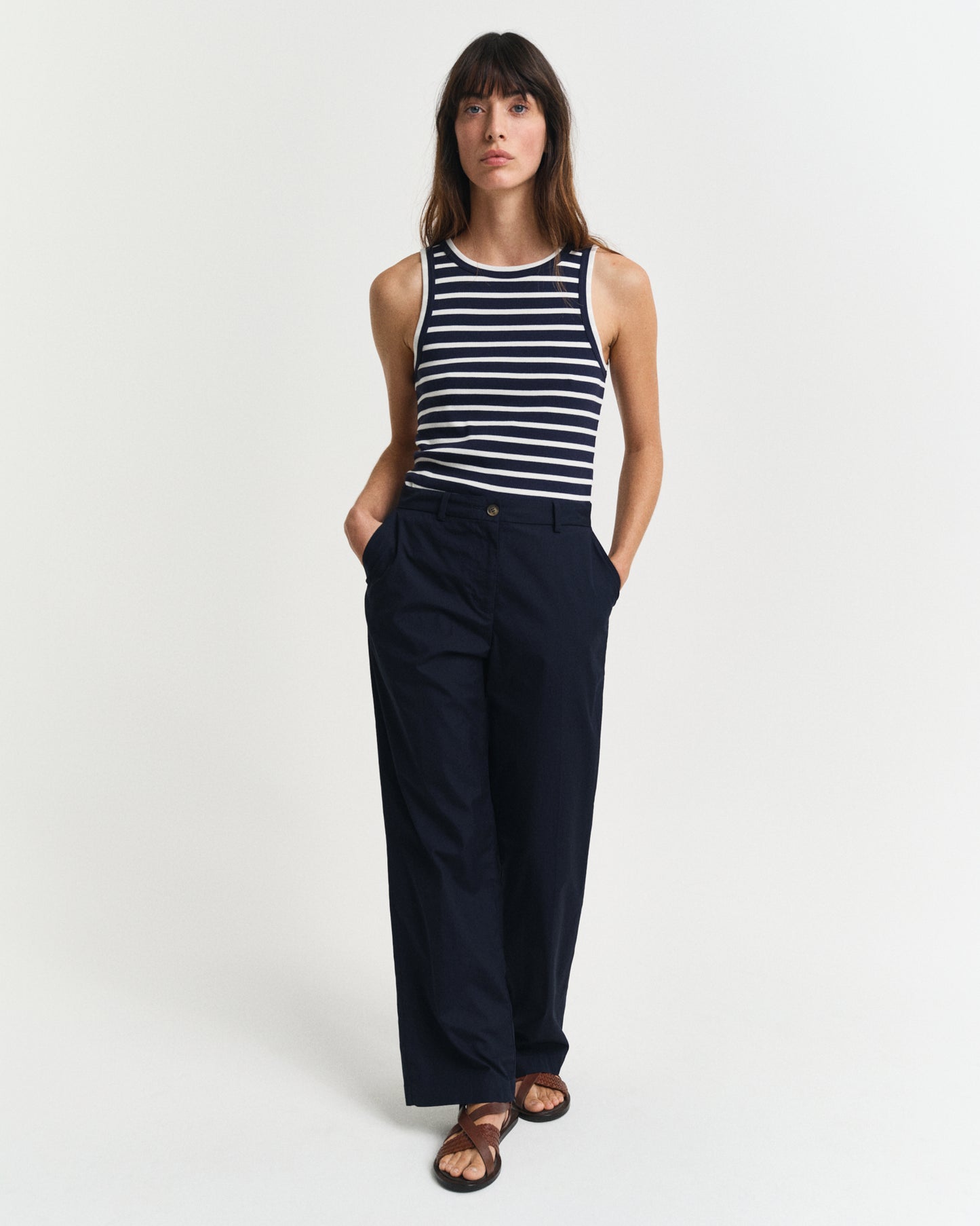 EVENING BLUE, STRIPED TANK TOP BY GANT AU.