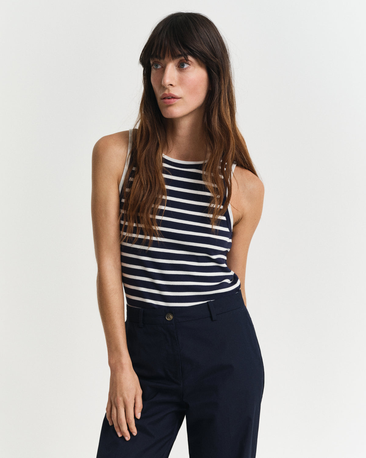 EVENING BLUE, STRIPED TANK TOP, FRONT-VIEW BY GANT AU.