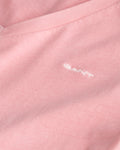 GERANIUM PINK, REG SUNFADED SS V-NECK T-SHIRT, CLOSE-UP BY GANT AU.