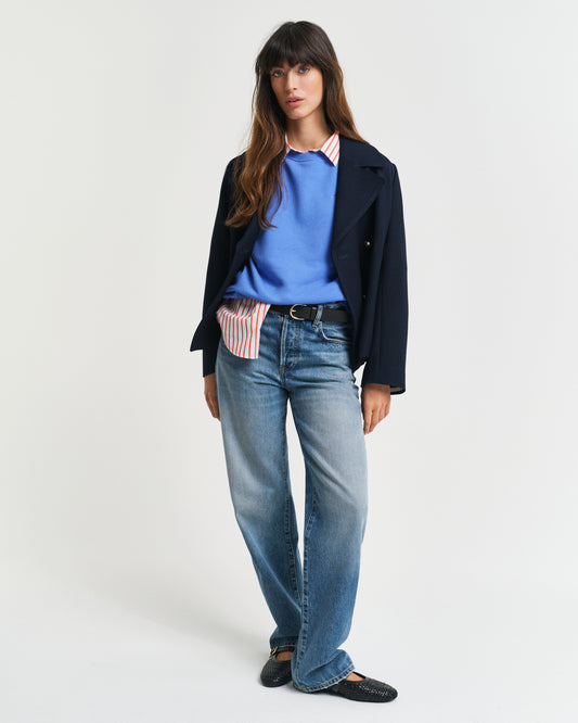 PERFECT BLUE, SHIELD C-NECK SWEAT BY GANT AU.