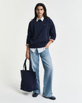 EVENING BLUE, SHIELD C-NECK SWEAT BY GANT AU.