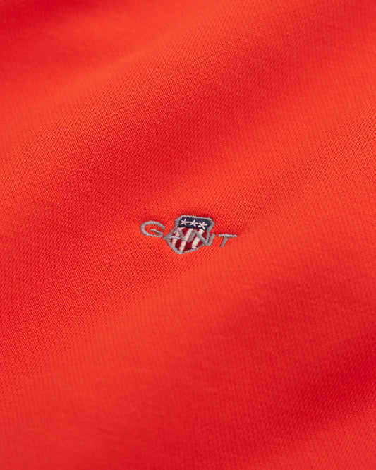 ORANGE RED, SHIELD C-NECK SWEAT, CLOSE-UP BY GANT AU.