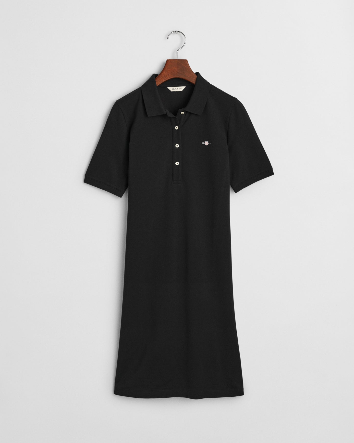 BLACK, SHIELD SS PIQUE POLO DRESS BY GANT AU.