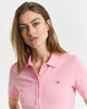 MODEL WEARING SHIELD SS PIQUE POLO DRESS