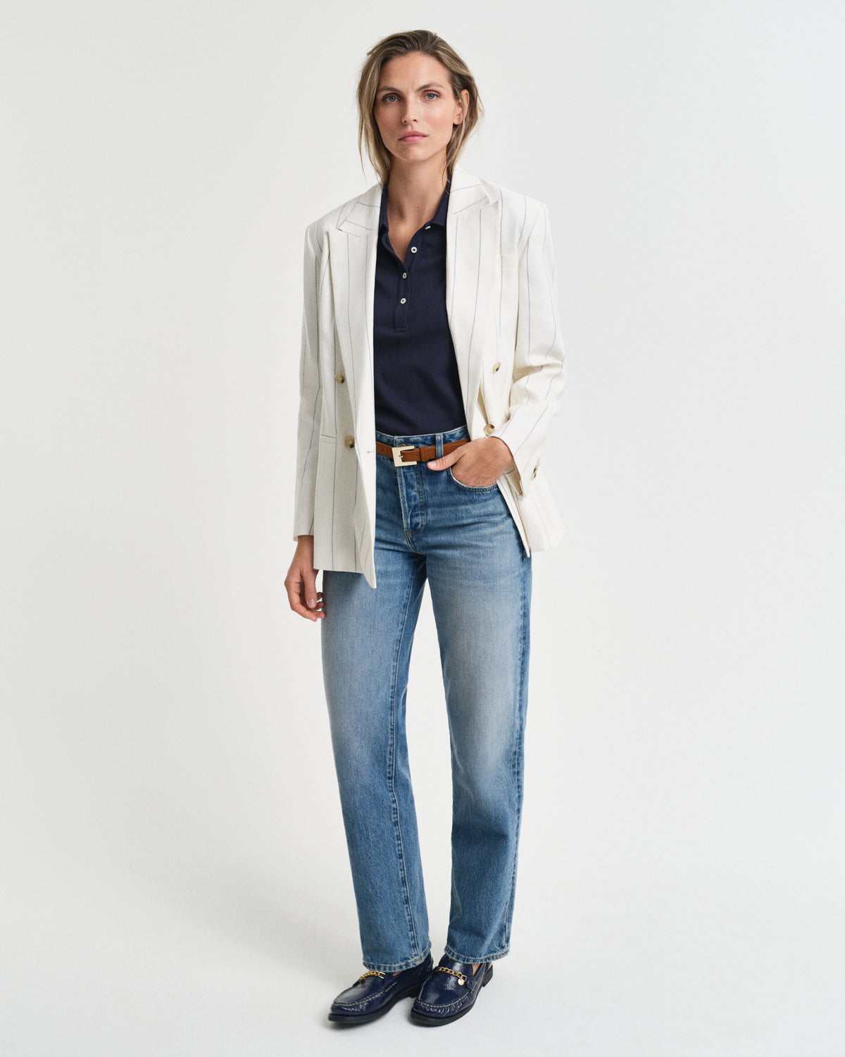 EVENING BLUE, SLIM SHIELD SS PIQUE POLO BY GANT AU.