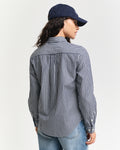CLASSIC BLUE, REG CLASSIC POPLIN STRIPED SHIRT, BACK-VIEW BY GANT AU.