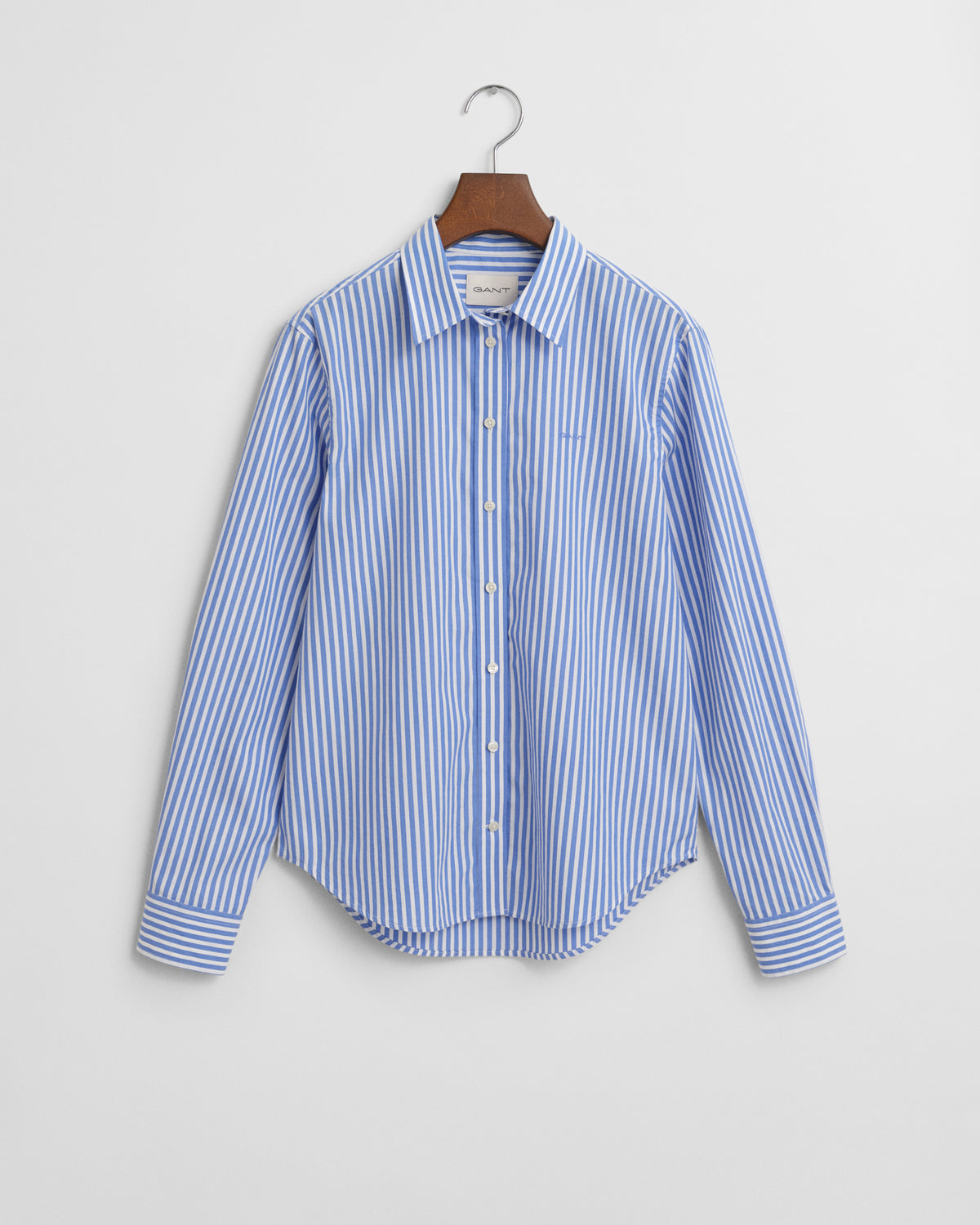 PERFECT BLUE, REG CLASSIC POPLIN STRIPED SHIRT, FLAT-LAY BY GANT AU.