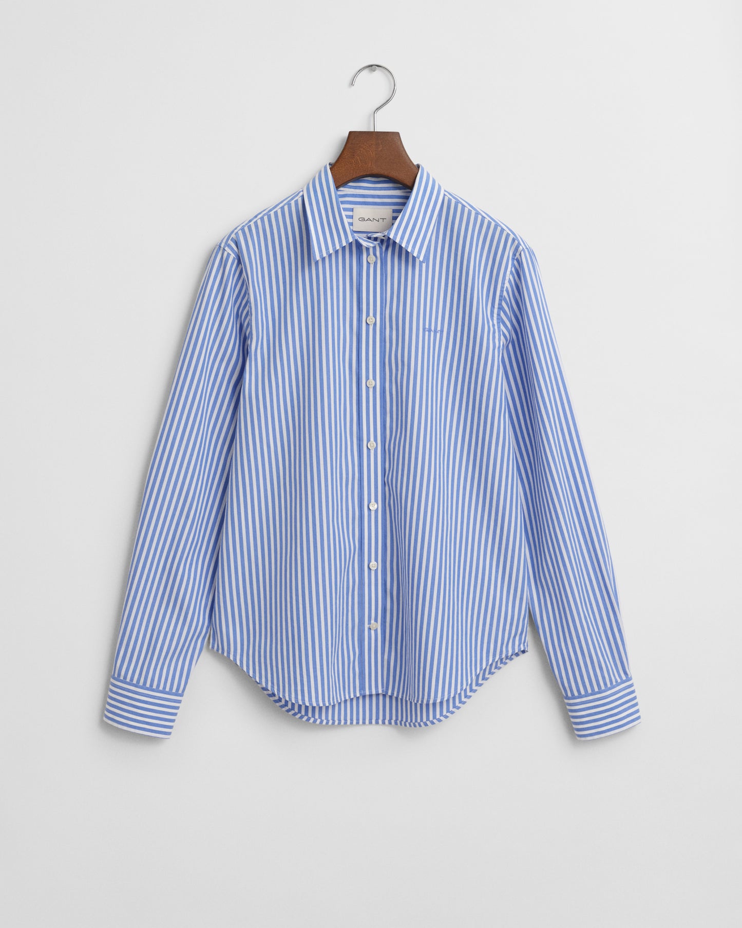 PERFECT BLUE, REG CLASSIC POPLIN STRIPED SHIRT, FLAT-LAY BY GANT AU.