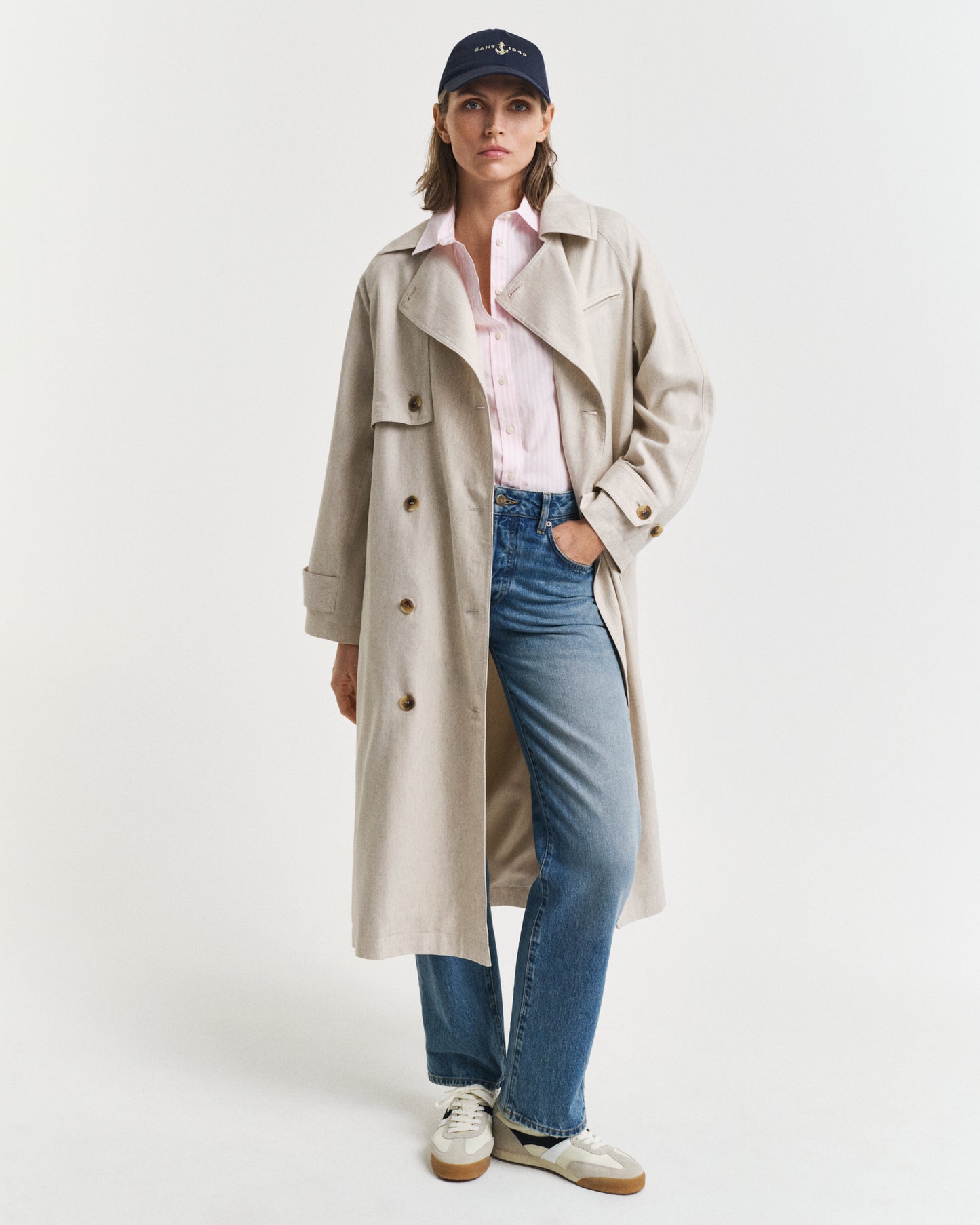 LIGHT PINK, REG CLASSIC POPLIN STRIPED SHIRT BY GANT AU.