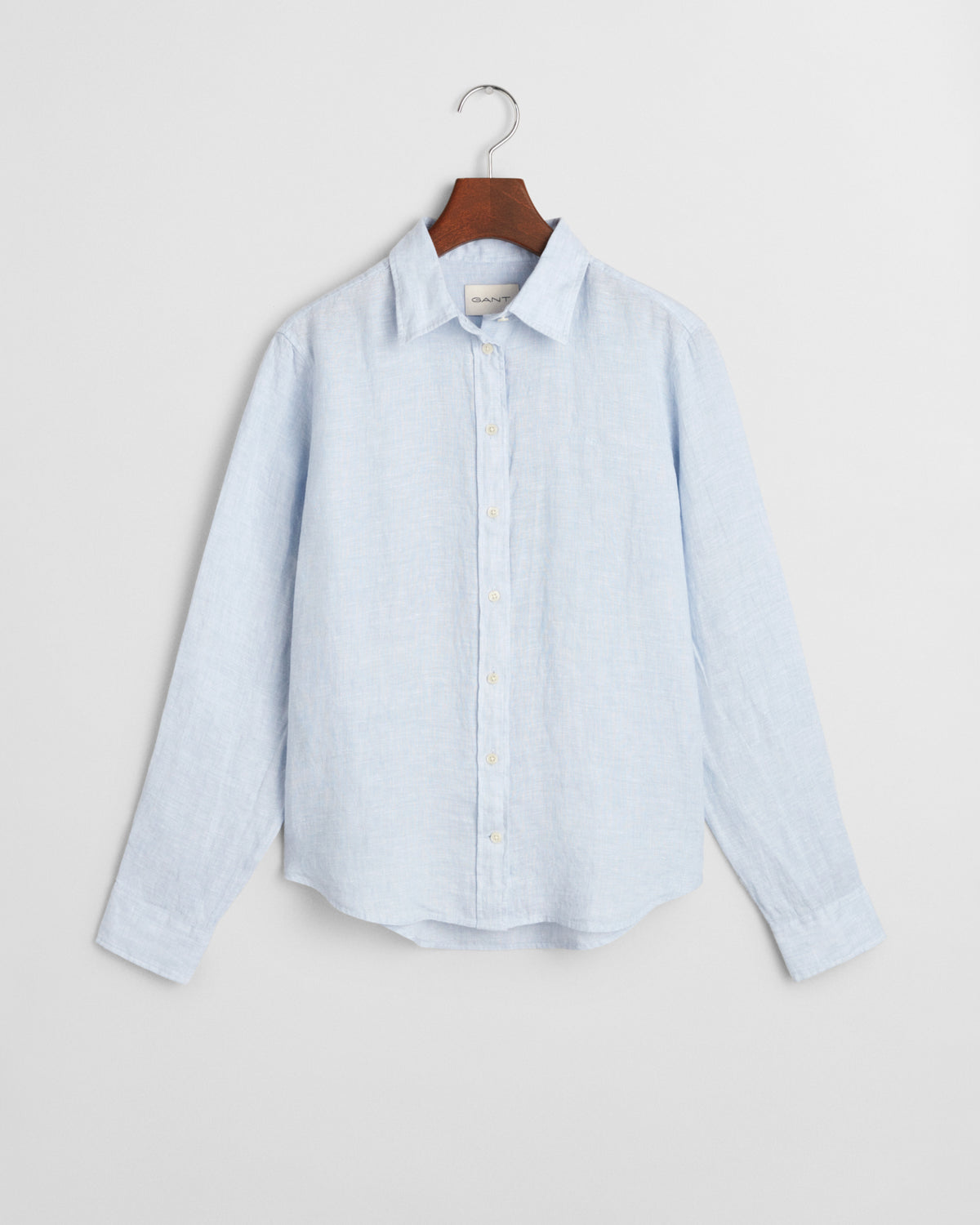 LIGHT BLUE, REG LINEN SHIRT, FLAT-LAY BY GANT AU.
