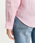 GERANIUM PINK, REG LINEN SHIRT, CLOSE-UP BY GANT AU.