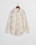 PUTTY, REL FLORAL PRINT COT SILK SHIRT, FLAT-LAY BY GANT AU.