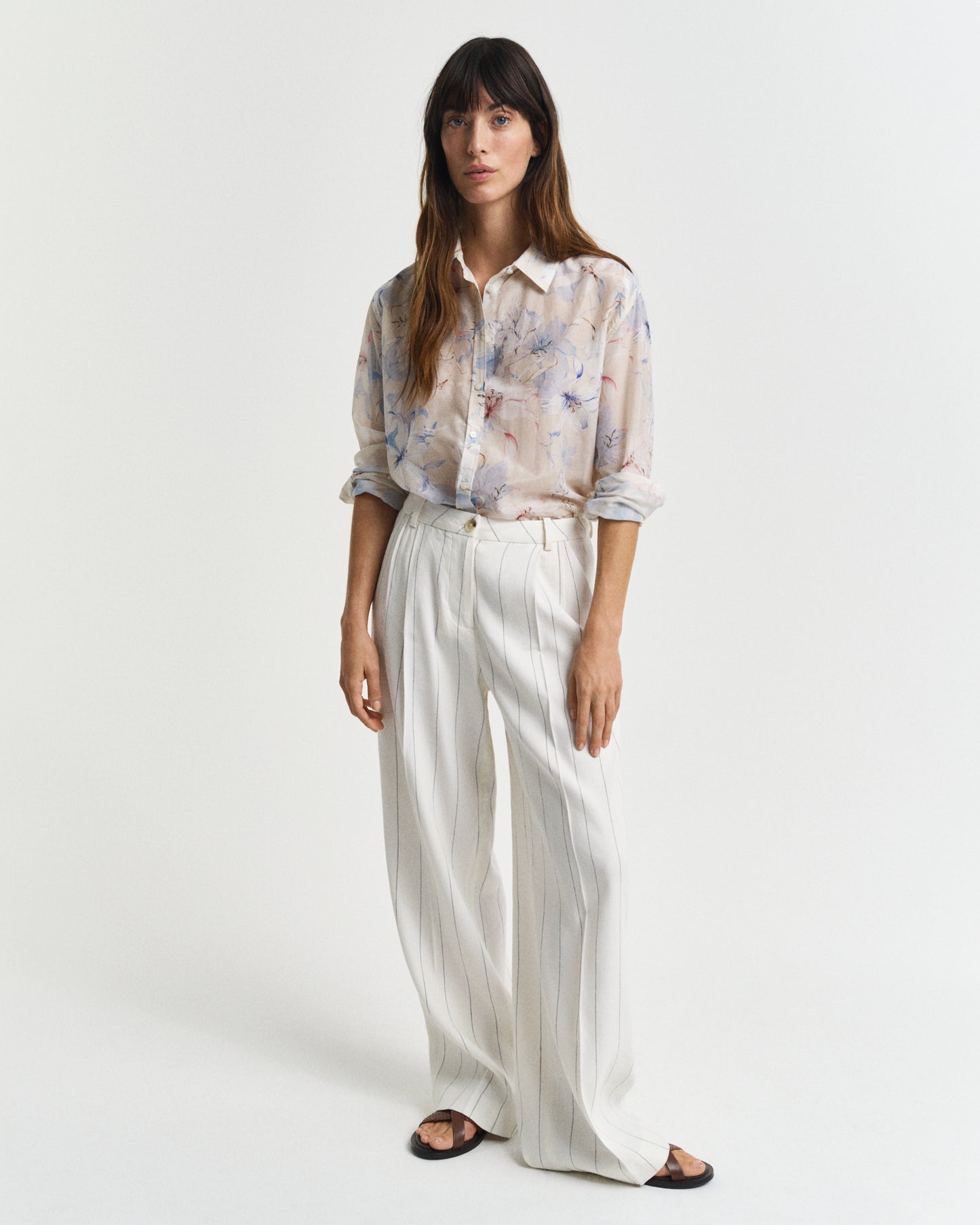 PUTTY, REL FLORAL PRINT COT SILK SHIRT BY GANT AU.