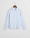PERFECT BLUE, REG LINEN STRIPED SHIRT, FLAT-LAY BY GANT AU.