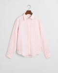 GERANIUM PINK, REG LINEN STRIPED SHIRT, FLAT-LAY BY GANT AU.
