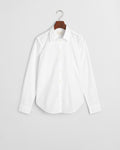 WHITE, SLIM POPLIN SOLID SHIRT, FLAT-LAY BY GANT AU.