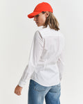 WHITE, SLIM POPLIN SOLID SHIRT, BACK-VIEW BY GANT AU.
