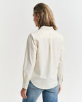 DUSTY LIGHT YELLOW, REG CLASSIC OXFORD STRIPED SHIRT, BACK-VIEW BY GANT AU.