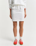 MODEL WEARING CHINO SKIRT
