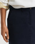 MODEL WEARING CHINO SKIRT