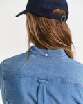 LIGHT INDIGO, REG CHAMBRAY SHIRT  DRESS, CLOSE-UP BY GANT AU.