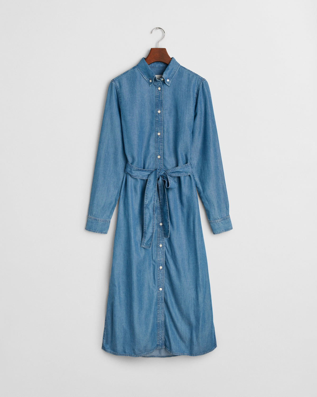 LIGHT INDIGO, REG CHAMBRAY SHIRT  DRESS, FLAT-LAY BY GANT AU.