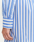 WHITE, REL STRIPED POPLIN SHIRT DRESS, CLOSE-UP BY GANT AU.