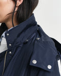 MODEL WEARING WIND JACKET