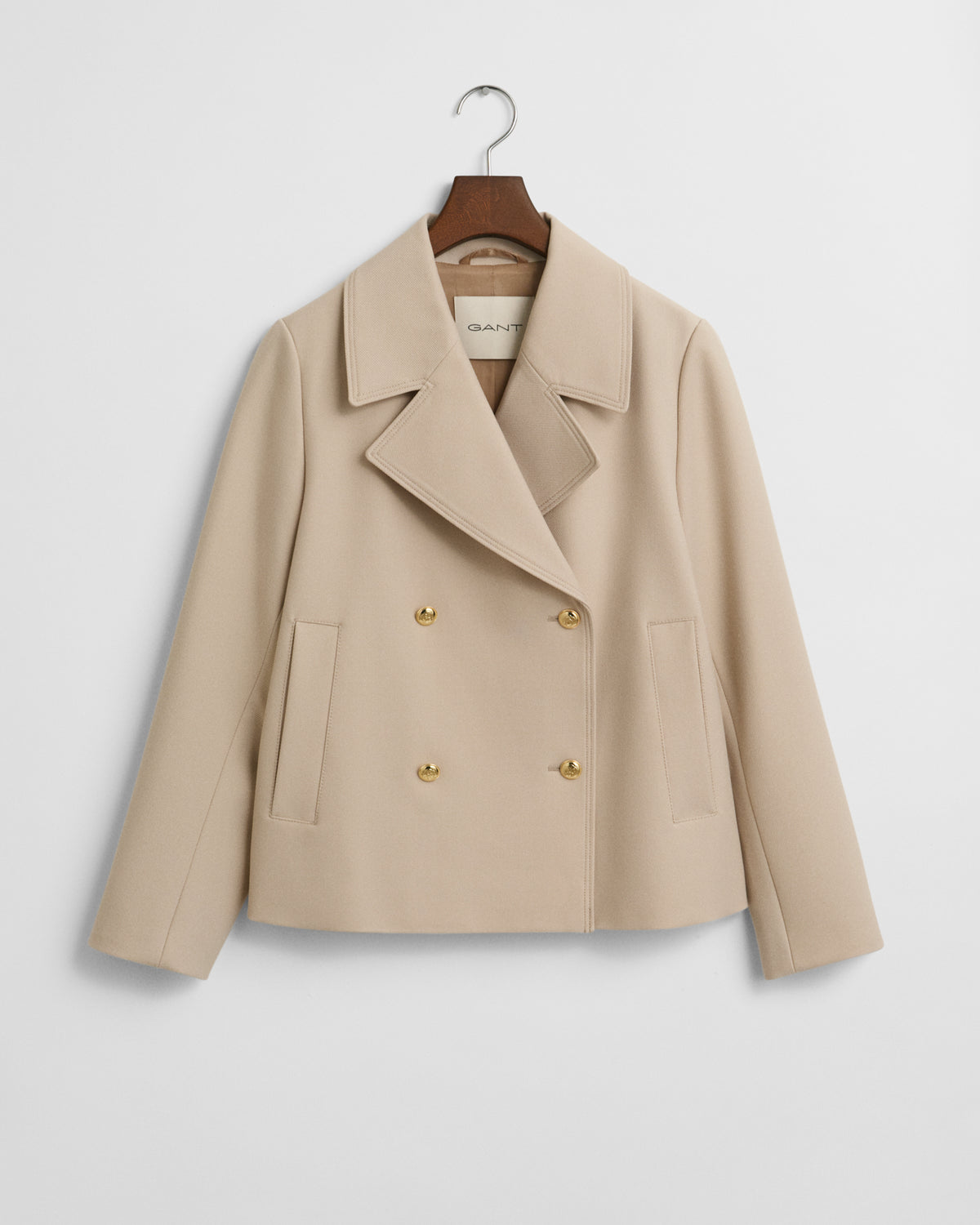 SOFT OAT, SPRING PEACOAT, FLAT-LAY BY GANT AU.